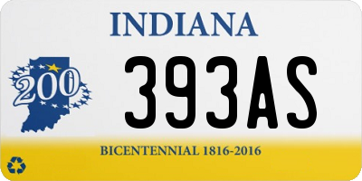 IN license plate 393AS