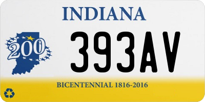 IN license plate 393AV