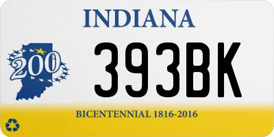 IN license plate 393BK