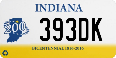 IN license plate 393DK