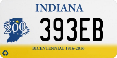 IN license plate 393EB