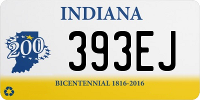 IN license plate 393EJ