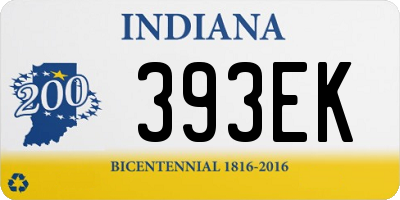 IN license plate 393EK