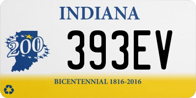 IN license plate 393EV