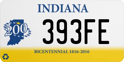 IN license plate 393FE