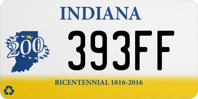 IN license plate 393FF