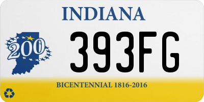 IN license plate 393FG