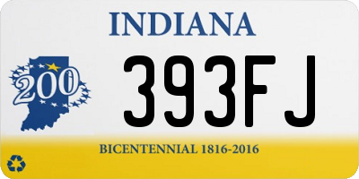 IN license plate 393FJ