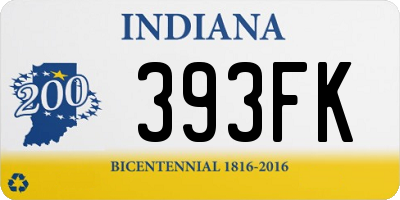 IN license plate 393FK