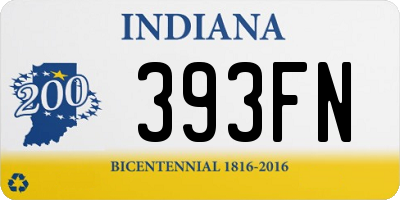 IN license plate 393FN