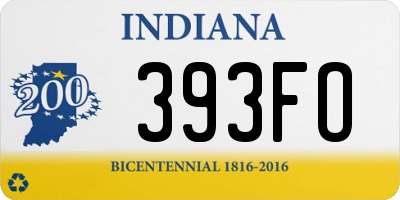 IN license plate 393FO