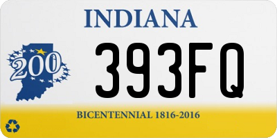 IN license plate 393FQ