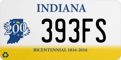 IN license plate 393FS