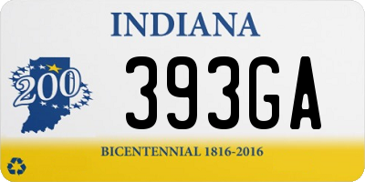 IN license plate 393GA