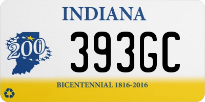 IN license plate 393GC