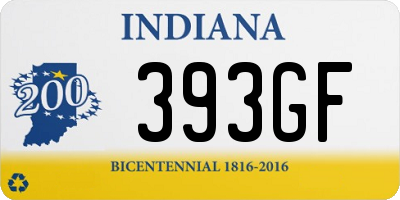 IN license plate 393GF