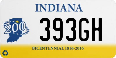 IN license plate 393GH