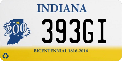 IN license plate 393GI