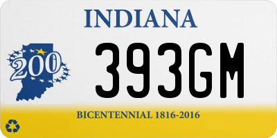 IN license plate 393GM