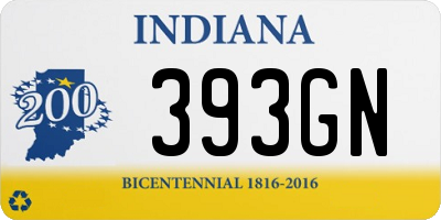 IN license plate 393GN