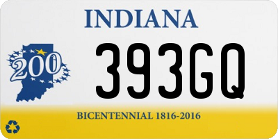 IN license plate 393GQ