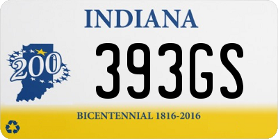 IN license plate 393GS