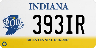 IN license plate 393IR