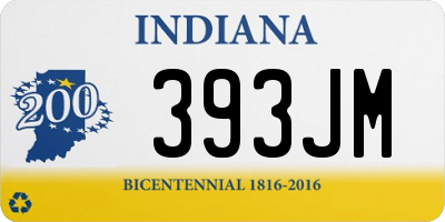 IN license plate 393JM