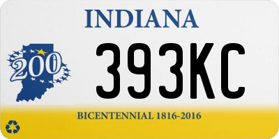 IN license plate 393KC