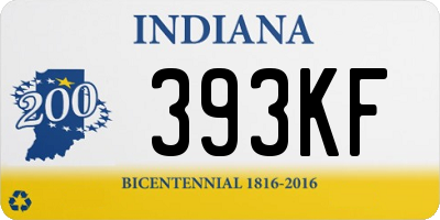 IN license plate 393KF