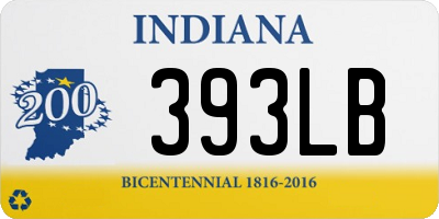 IN license plate 393LB