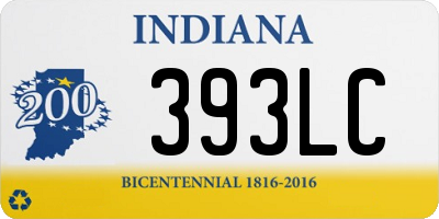 IN license plate 393LC