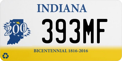 IN license plate 393MF