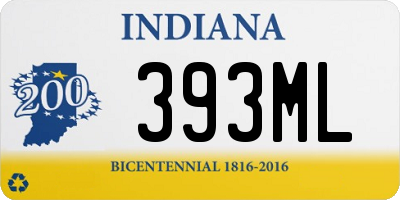 IN license plate 393ML