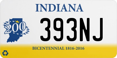 IN license plate 393NJ