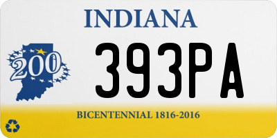 IN license plate 393PA