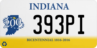 IN license plate 393PI