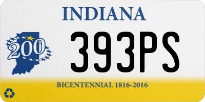 IN license plate 393PS