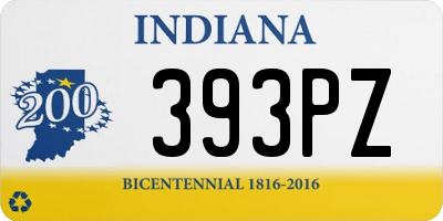 IN license plate 393PZ