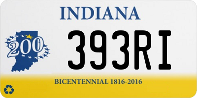 IN license plate 393RI