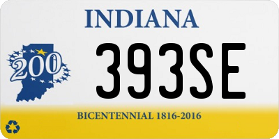 IN license plate 393SE