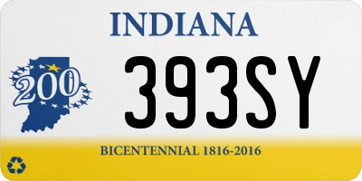 IN license plate 393SY