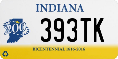 IN license plate 393TK