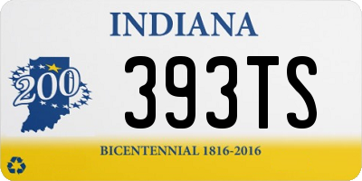 IN license plate 393TS