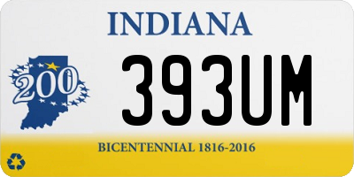 IN license plate 393UM