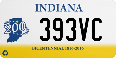 IN license plate 393VC