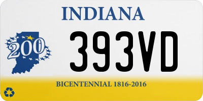 IN license plate 393VD