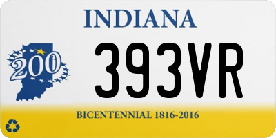 IN license plate 393VR