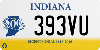 IN license plate 393VU