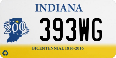 IN license plate 393WG